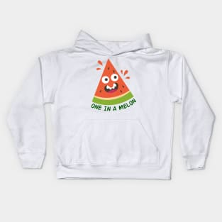 one in a melon funny hand drawn sticker Kids Hoodie